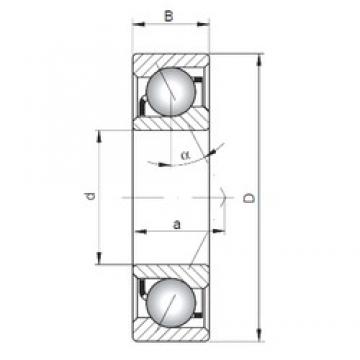 40 mm x 110 mm x 27 mm  ISO 7408 A angular contact ball bearings