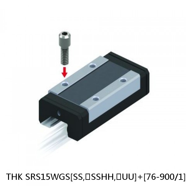 SRS15WGS[SS,​SSHH,​UU]+[76-900/1]L[H,​P]M THK Miniature Linear Guide Full Ball SRS-G Accuracy and Preload Selectable