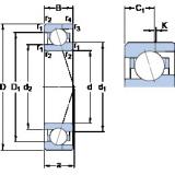8 mm x 19 mm x 6 mm  SKF 719/8 CE/HCP4AH angular contact ball bearings