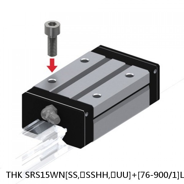 SRS15WN[SS,​SSHH,​UU]+[76-900/1]L[H,​P]M THK Miniature Linear Guide Caged Ball SRS Series